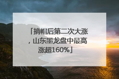 摘帽后第二次大涨，山东墨龙盘中最高涨超160%