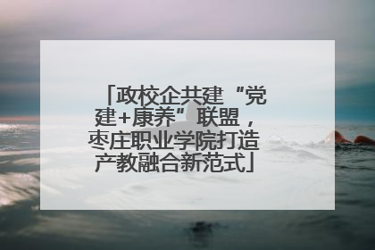 政校企共建“党建+康养”联盟，枣庄职业学院打造产教融合新范式