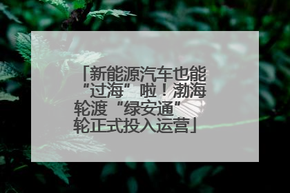 新能源汽车也能“过海”啦！渤海轮渡“绿安通” 轮正式投入运营