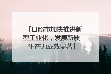 日照市加快推进新型工业化，发展新质生产力成效显著
