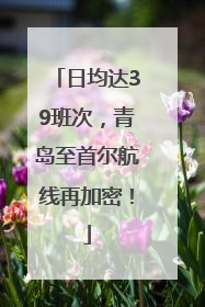 日均达39班次，青岛至首尔航线再加密！