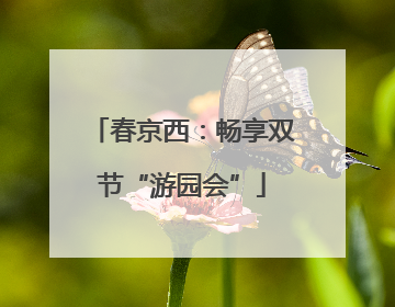 春京西：畅享双节“游园会”