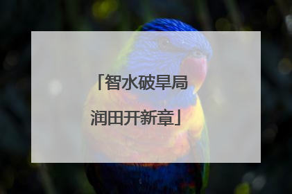 智水破旱局 润田开新章
