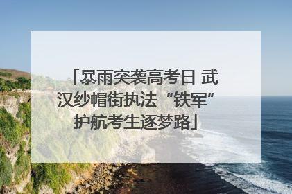 暴雨突袭高考日 武汉纱帽街执法“铁军”护航考生逐梦路