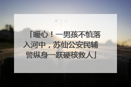 暖心！一男孩不慎落入河中，苏仙公安民辅警纵身一跃硬核救人