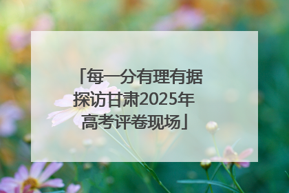 每一分有理有据 探访甘肃2025年高考评卷现场