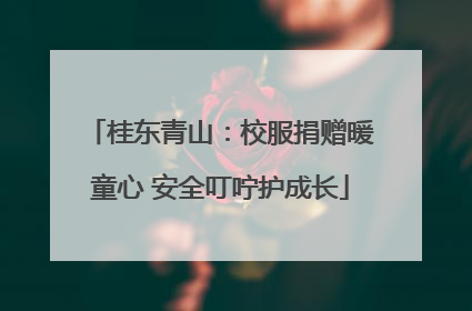 桂东青山：校服捐赠暖童心 安全叮咛护成长