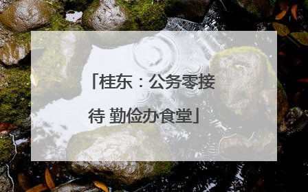 桂东：公务零接待 勤俭办食堂