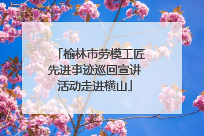 榆林市劳模工匠先进事迹巡回宣讲活动走进横山