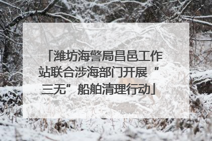 潍坊海警局昌邑工作站联合涉海部门开展“三无”船舶清理行动