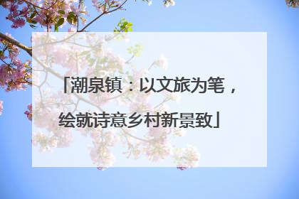 潮泉镇：以文旅为笔，绘就诗意乡村新景致