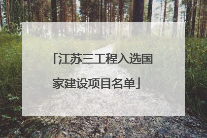 江苏三工程入选国家建设项目名单