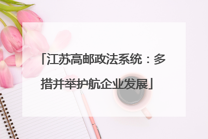 江苏高邮政法系统：多措并举护航企业发展