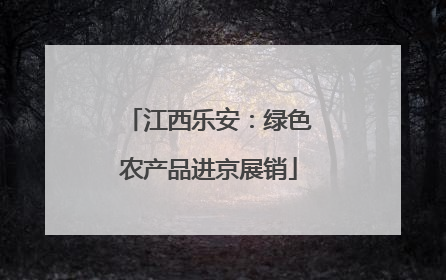 江西乐安：绿色农产品进京展销