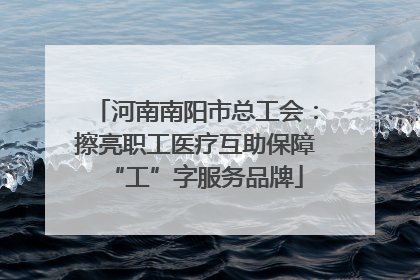 河南南阳市总工会：擦亮职工医疗互助保障“工”字服务品牌