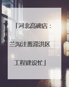 河北高碑店：兰沟洼蓄滞洪区工程建设忙