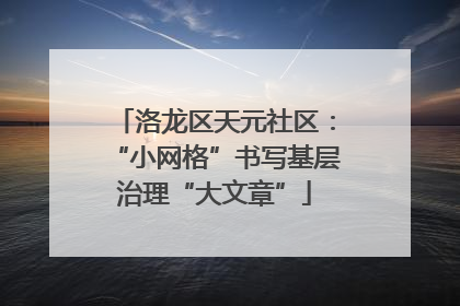 洛龙区天元社区：“小网格”书写基层治理“大文章”