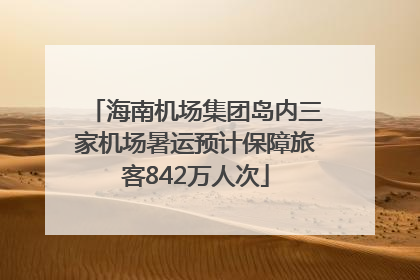 海南机场集团岛内三家机场暑运预计保障旅客842万人次