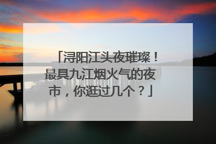 浔阳江头夜璀璨！最具九江烟火气的夜市，你逛过几个？