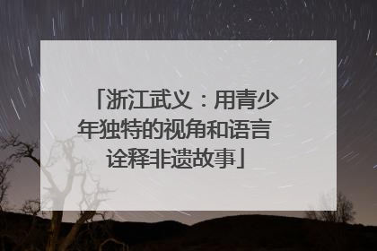浙江武义：用青少年独特的视角和语言诠释非遗故事