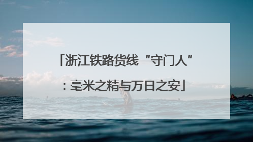 浙江铁路货线“守门人”：毫米之精与万日之安