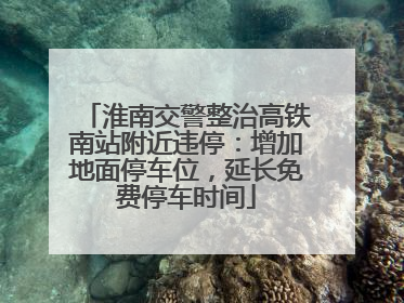 淮南交警整治高铁南站附近违停：增加地面停车位，延长免费停车时间