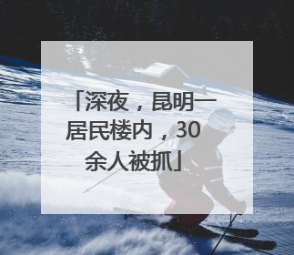 深夜，昆明一居民楼内，30余人被抓