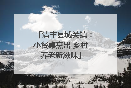 清丰县城关镇：小餐桌烹出 乡村养老新滋味