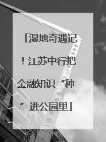 湿地奇遇记！江苏中行把金融知识“种”进公园里