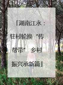 湖南江永：驻村轮换“传帮带” 乡村振兴承新篇