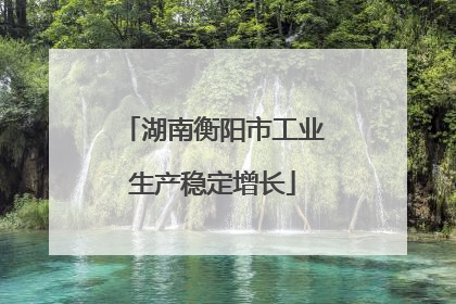 湖南衡阳市工业生产稳定增长