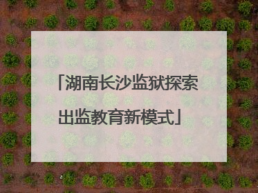 湖南长沙监狱探索出监教育新模式