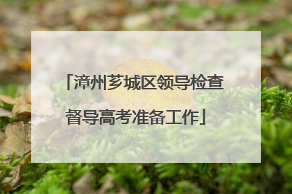漳州芗城区领导检查督导高考准备工作