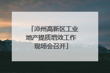 漳州高新区工业地产提质增效工作现场会召开