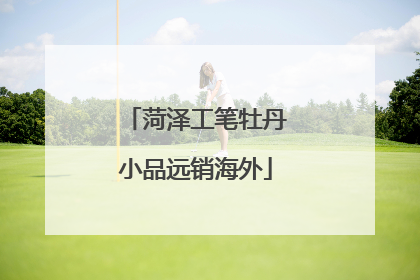 菏泽工笔牡丹小品远销海外