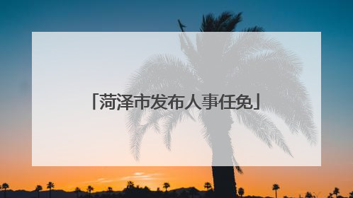 菏泽市发布人事任免