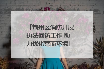 荆州区消防开展执法回访工作 助力优化营商环境
