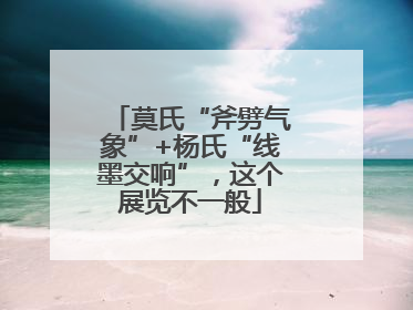 莫氏“斧劈气象”+杨氏“线墨交响”，这个展览不一般