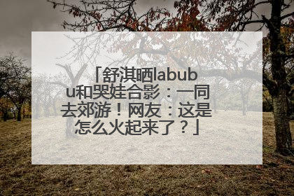 舒淇晒labubu和哭娃合影：一同去郊游！网友：这是怎么火起来了？