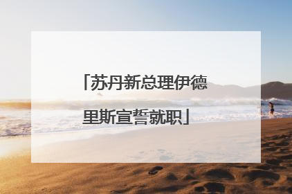 苏丹新总理伊德里斯宣誓就职
