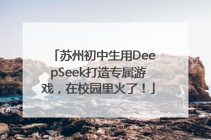 苏州初中生用DeepSeek打造专属游戏，在校园里火了！