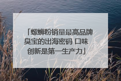 螺蛳粉销量最高品牌臭宝的出海密码 口味创新是第一生产力