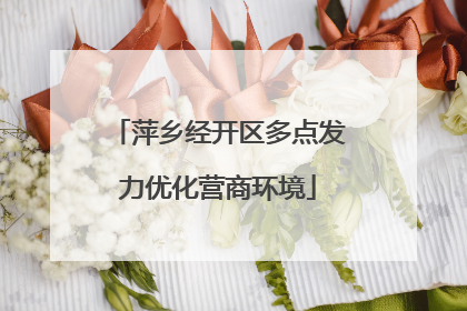 萍乡经开区多点发力优化营商环境