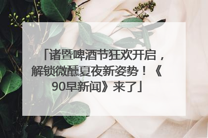 诸暨啤酒节狂欢开启，解锁微醺夏夜新姿势！《90早新闻》来了