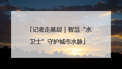 记者走基层｜智慧“水卫士”守护城市水脉