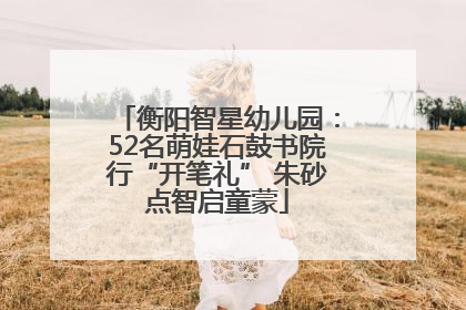 衡阳智星幼儿园：52名萌娃石鼓书院行“开笔礼” 朱砂点智启童蒙
