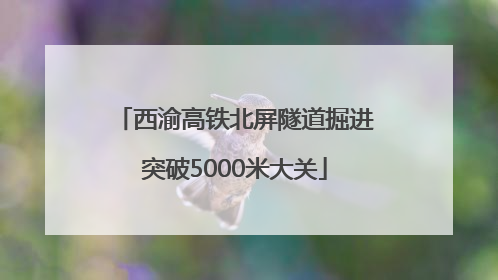 西渝高铁北屏隧道掘进突破5000米大关