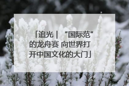 追光｜“国际范”的龙舟赛 向世界打开中国文化的大门