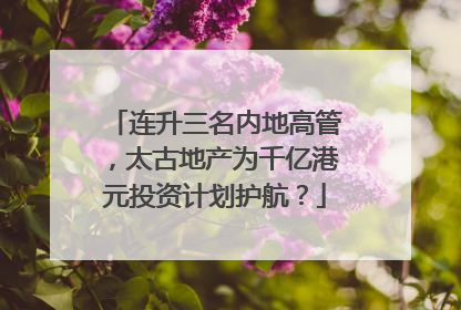 连升三名内地高管，太古地产为千亿港元投资计划护航？