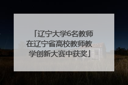 辽宁大学6名教师在辽宁省高校教师教学创新大赛中获奖
